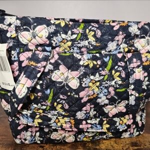 NWT Vera Bradley Multi Strap Bag in Bloom Boom Navy Blue Butterflies crossbody